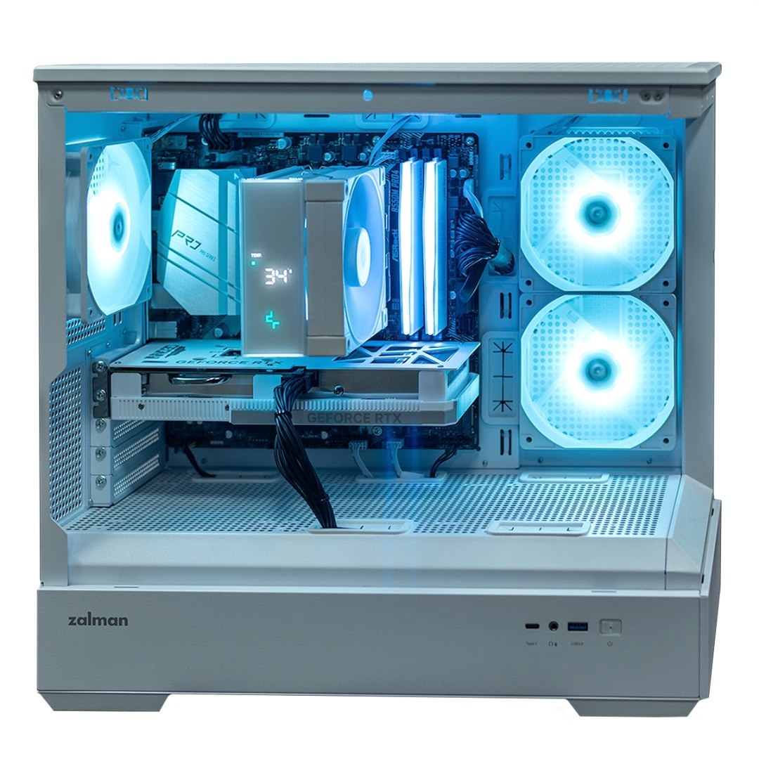 Nowy biały komputer gamingowy Ryzen 5 5600X RTX 4060 32GB